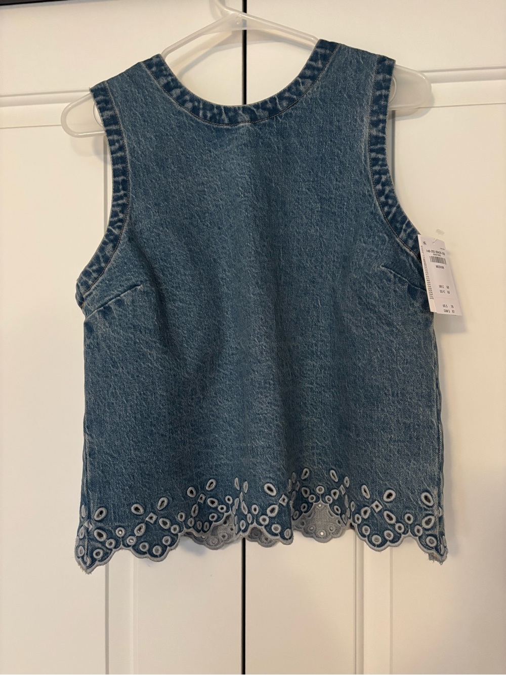 Abercrombie & Fitch Blue Denim Eyelet-Hem Tank - Picture 2 of 5